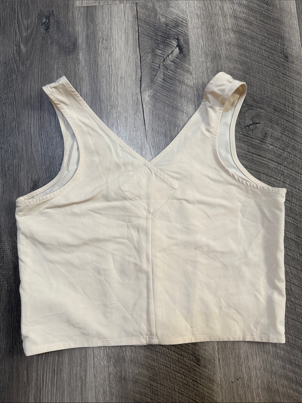 Brixton Sleeveless Button-Front Crop Top in Cream - Picture 5 of 12